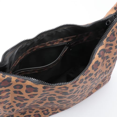 Image of FASTFAIRY Nylon Shoulder Bag - Adjustable Quilted Strap, Structured Slouchy Design with Interior Zip Pocket