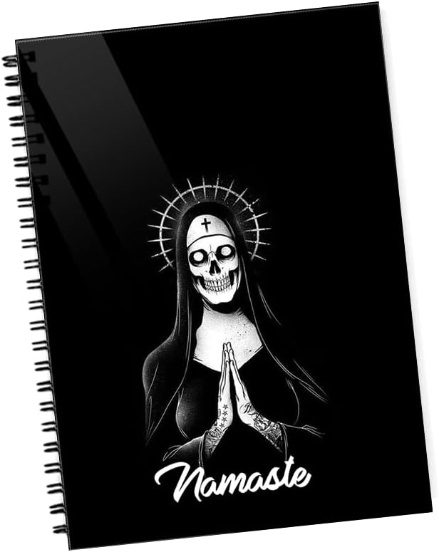 DASM UNITED Printed Notebook Diary Planner Organizer Journal 100 GSM White Paper Unruled A5,160 Pages,Paperback wiro binding Notepad 14x21 cm - Funny Namaste