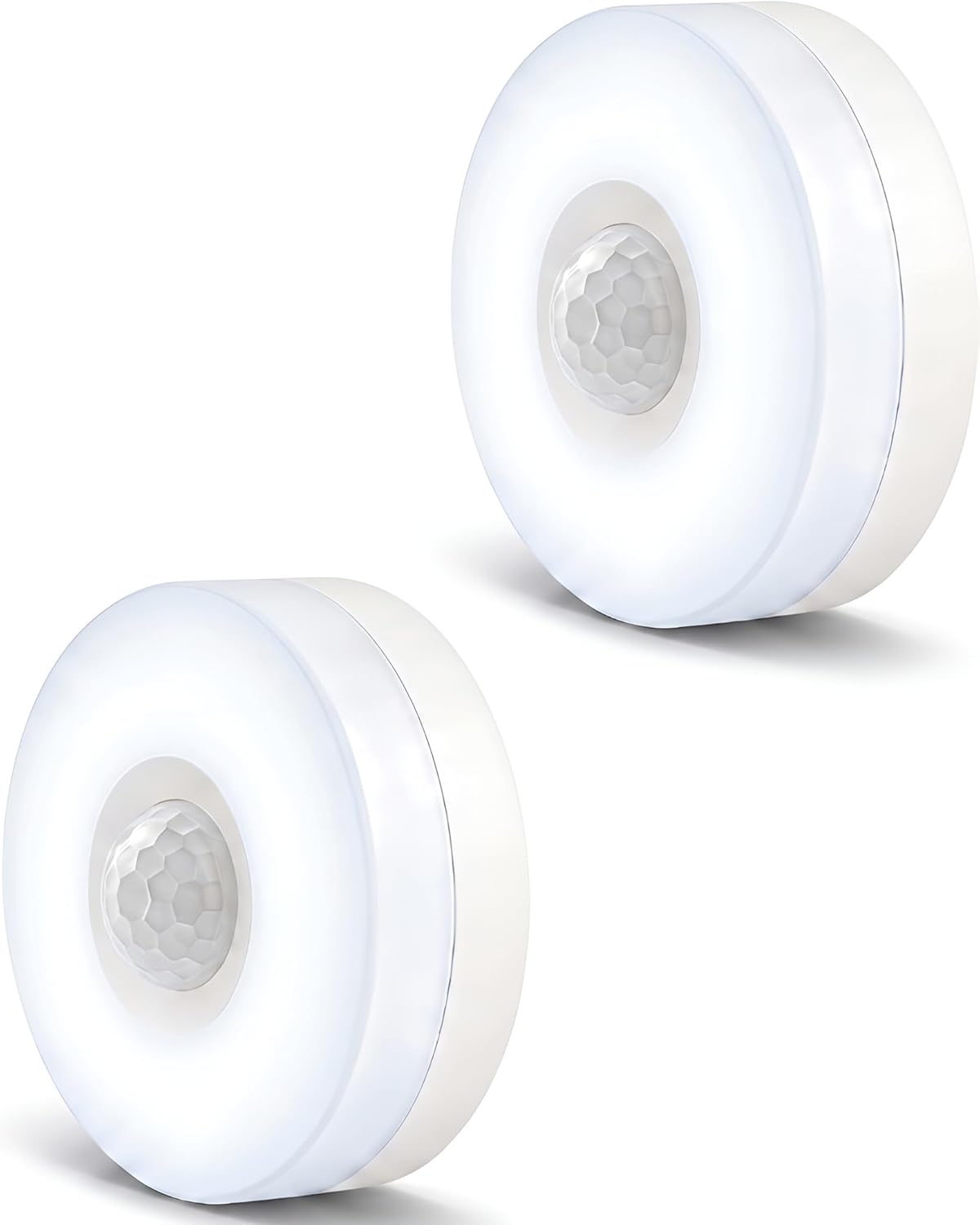 YELKO Motion Sensor Night Light - Plug-in 6000K Cool White Anti-Glare LED Nightlight, Ultra Bright Cozy Soft Glow Not Dazzling for Hallway, Stairs, Garage, Bedroom, Bathroom, Garage, Kitchen, 4 Pack