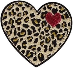 Iron-On Patch Heart Leopard 4.5 x 5 cm