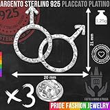 Zoom IMG-1 spilla gay in argento sterling Zoom IMG-1 spilla gay in argento sterling