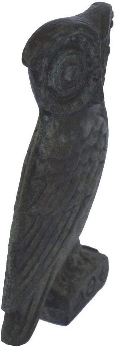 Bronze Owl of Athens Flat Mini Sculpture - Goddess Athena - Symbol of Wisdom