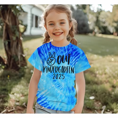 Kid Boy Girl Out Kindergarten 2025 Shirt School Graduation T-Shirt Summer Vacation Outfit Short Sleeve Tees Tops 5-7Y3