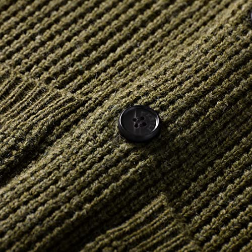 Men's Shawl Collar Cardigan Sweater - Cable Knit, Button-Up, Merino Wool - A Modern Classic That Never Goes Out of Style3