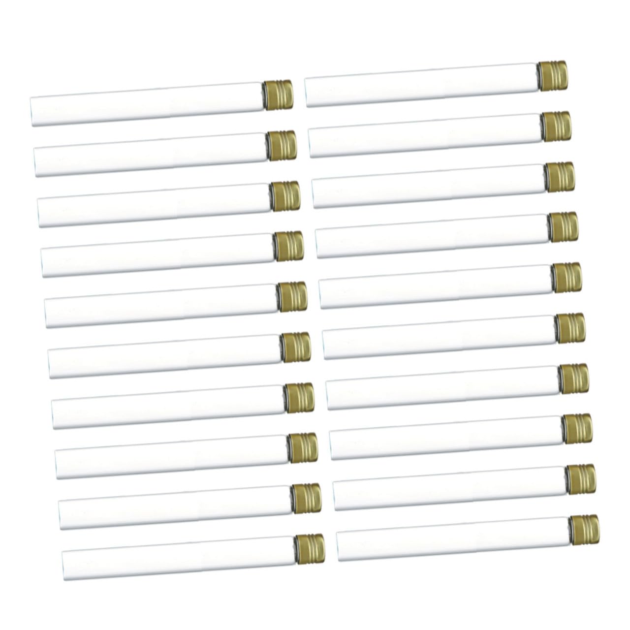 POPETPOP 20 Piezas Tubo De Muestra Recipiente Transparente Con Tapa Recipiente Con Tapa Terrarios Tubos De Ensayo De Laboratorio Vial Centrífugo Frasco Vidrio Borosilicato Con Cubierta