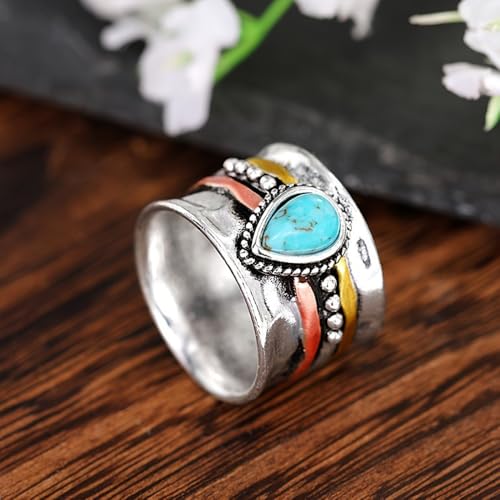 White Gold Plated Inlay Cubic Zirconia Boho Chic Wide Statement Ring Personalized Accessory Ideal for Women's Daily Casual Wear Party Holiday Anniversary Love Jewelry Gift4
