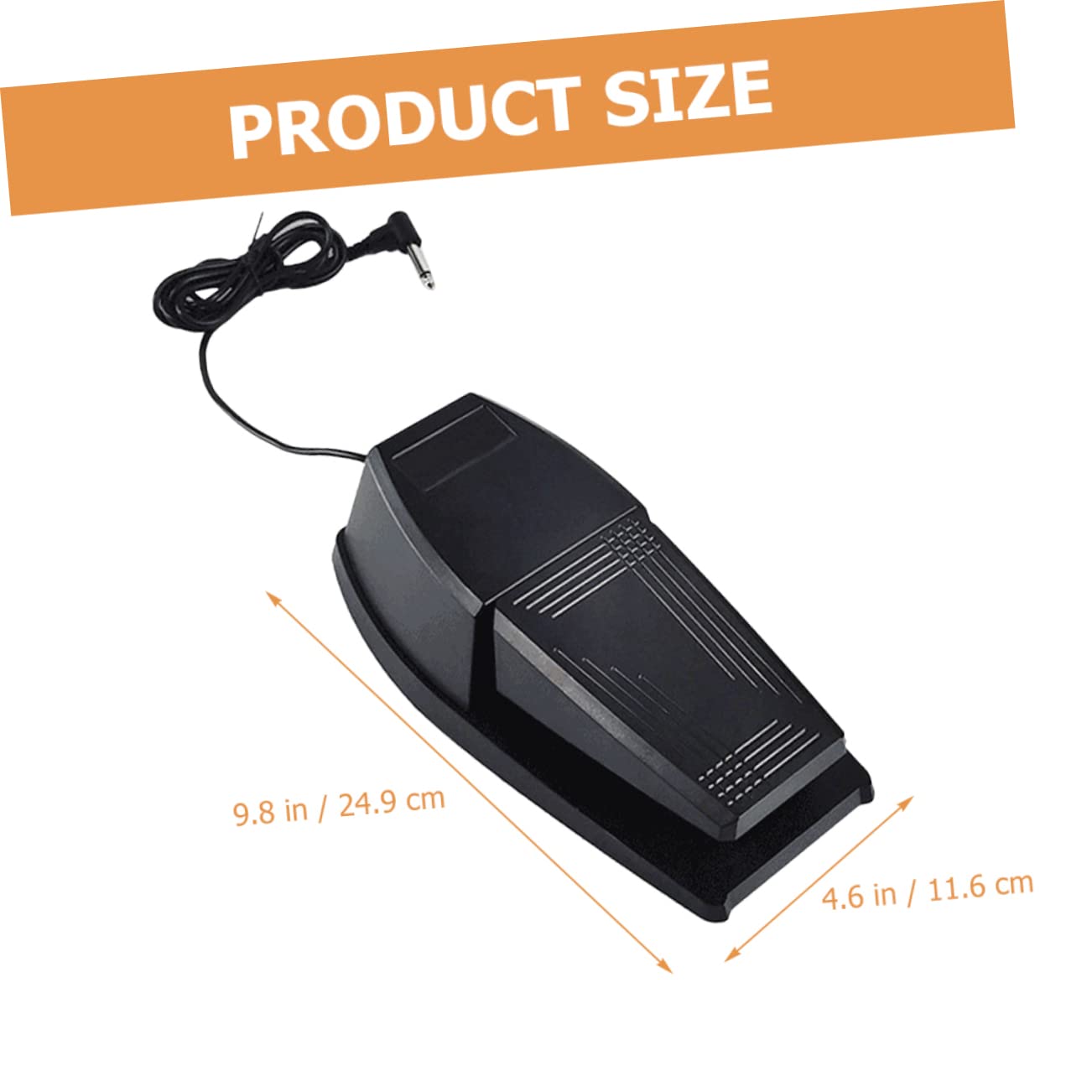 Pedale Sustain per Pianoforte Nero in Gomma e Abs, Resistente e Durevole, Accessorio per Tastiere Elettroniche e Pianoforti Digitali