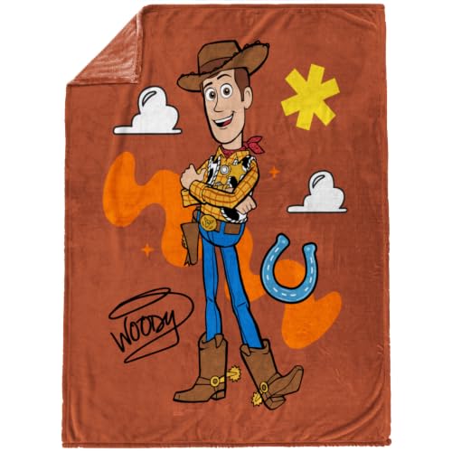 Image of Jay Franco Toy Story Woody Plush Throw Blanket - 50x60 Ultra Soft Cozy Plush Fleece for Bed, Couch, Sofa, Home Decor, Official Licensed, Brown