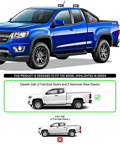 Estribos Laterales APS 6in Negro Compatible Chevy 2015-2022 miniatura 2