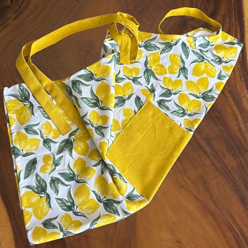 Image of Oak & Lily 100% Cotton Kitchen Apron | Fully washable with large front pocket | European quality | Made for Indian sizes