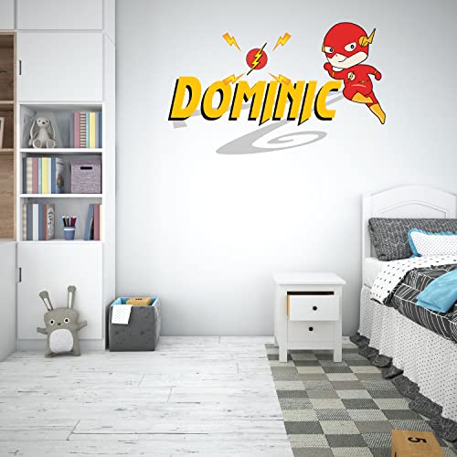 Baby Flash Personalized Name Nursery Wall Decal miniatura 2