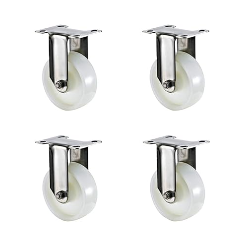 Ruedas giratorias de 345 pulgadas, juego de 4 ruedas de placa silenciosa de nailon, para carro, estantes de almacenamiento, ruedas de repuesto para