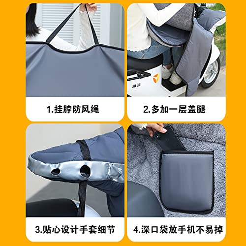 Générique Tablier Scooter, Couvre Jambe Scooter Le Vent du de véhicule électrique est l'automne et l'hiver for Augmenter l'épaisseur Pare-Brise Voiture Batterie la à l'eau imperméable Froide