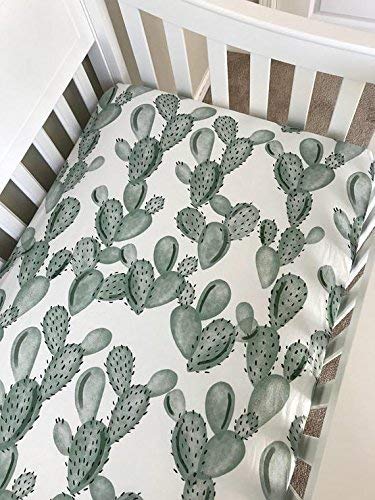 Image of Crib Sheet - Paddle Cactus