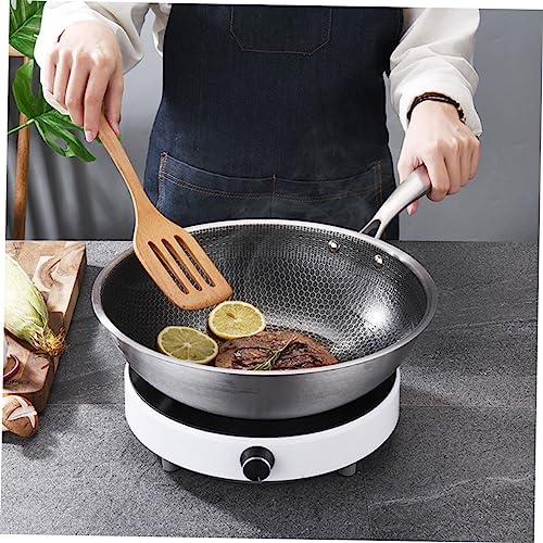 Wok de acero inoxidable con mango antideslizante miniatura 7