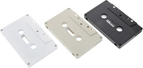 Alipis 3pcs Retro Cassette Tape Wall Art for Bedroom and Living Room Decor Blank Cassette Tapes for Decorations Vintage Style Wall Decor White Gray