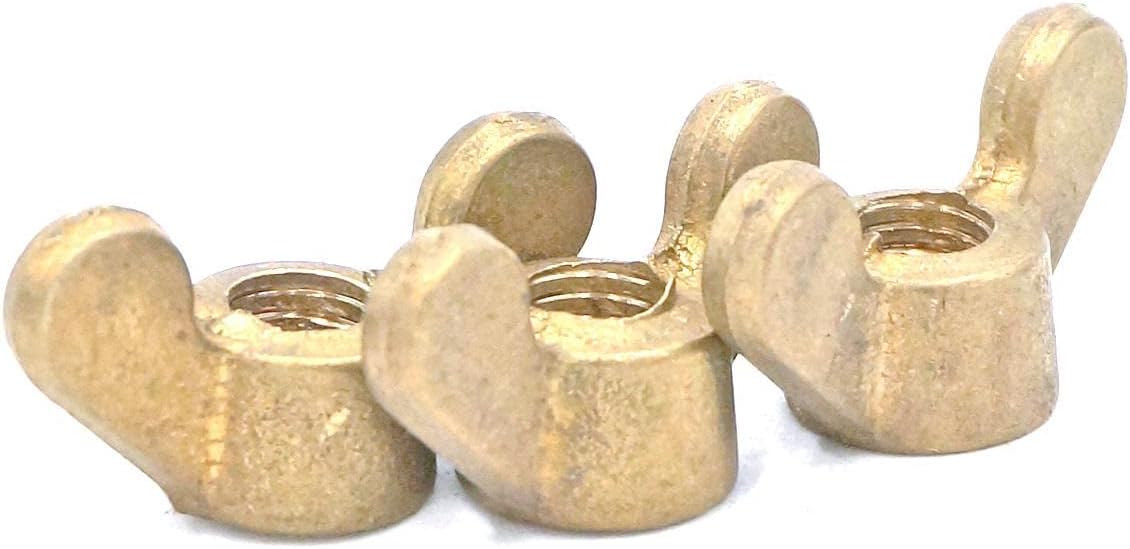Wing Nuts,Hand Nuts,Butterfly Nut Pack of 3 Brass Wing Nuts Thumb Butterfly M6 Metric Threaded Fasteners Wing Nuts