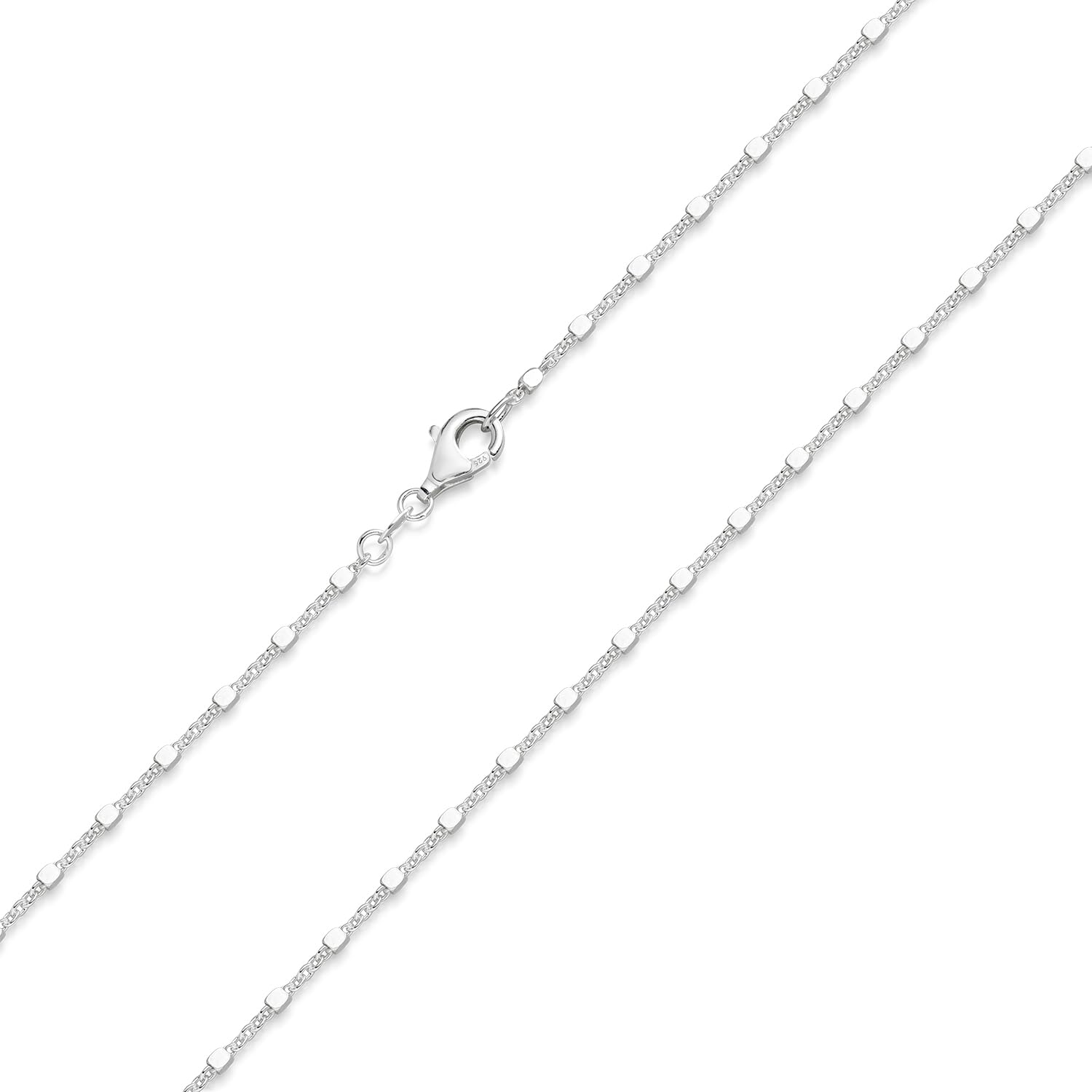 Pendentif Rectangulaire Long Martelé Argent 925 Avec Zircons - Femme Élégante