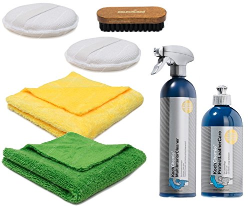 APS - Autopflege-Shop.de Koch Chemie Protect Leather Care 500ml Lederreinigung/Lederpflege/Ledersitzepflege 7tlg. Profi-Set