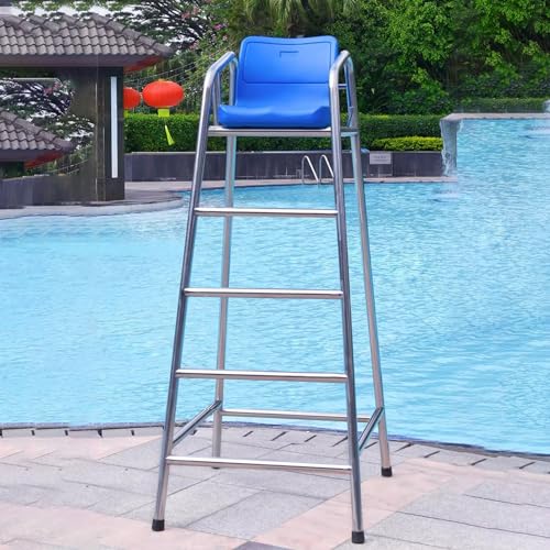 Chaise de maître-nageur en acier pour éliminer les angles morts