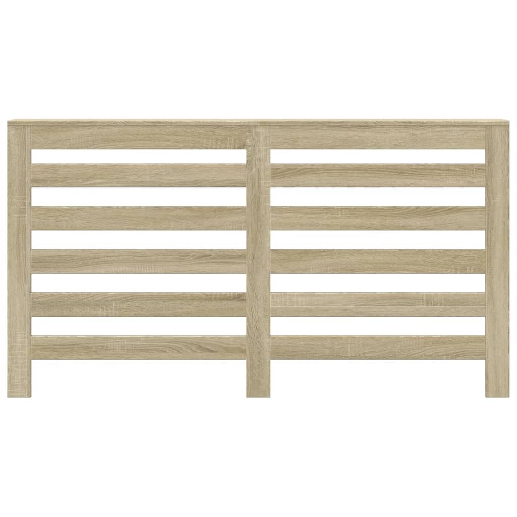Revestimiento para radiador de roble Sonoma, 149 x 20 x 82 cm, material de madera, montaje en pared, moderna cubierta para radiador con estante para salón, baño, sótano y garaje