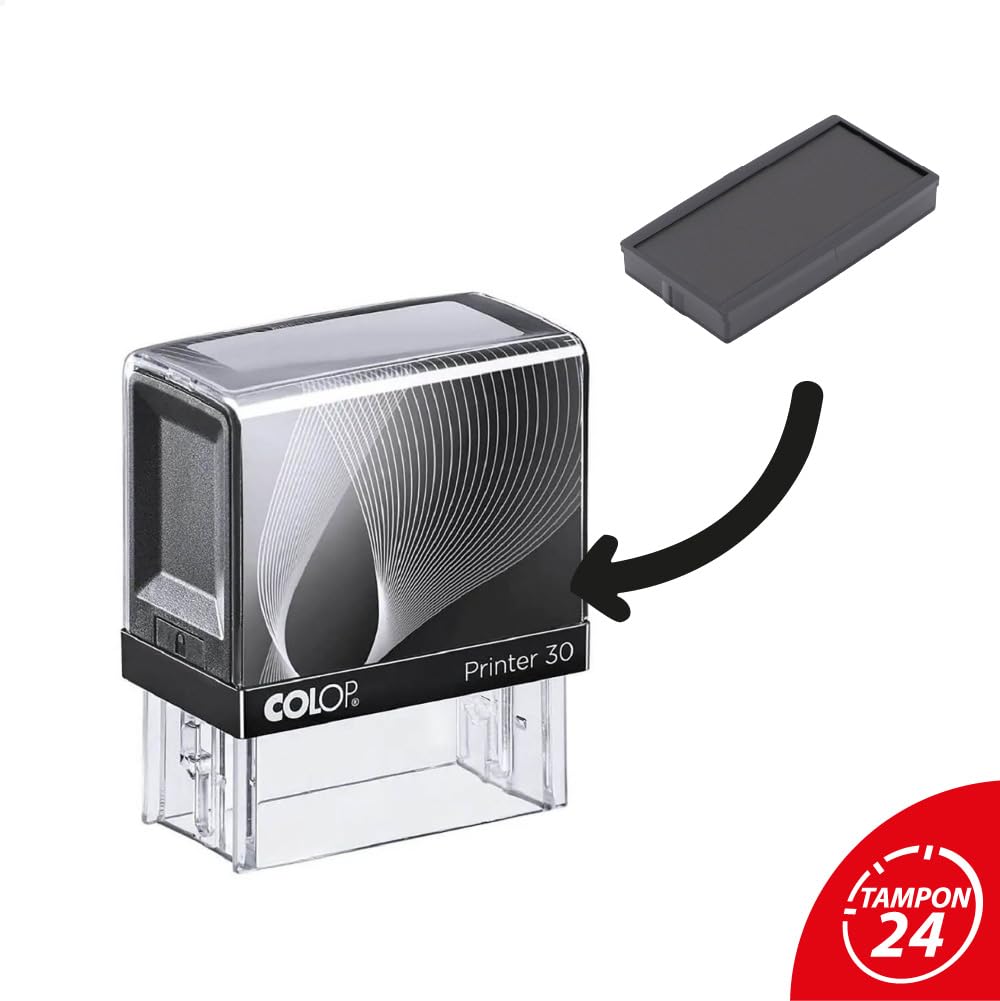 Cassette d’encre pour Colop Printer 30 | Cartouche Colop E/30 (Pack de 3 - Noire)