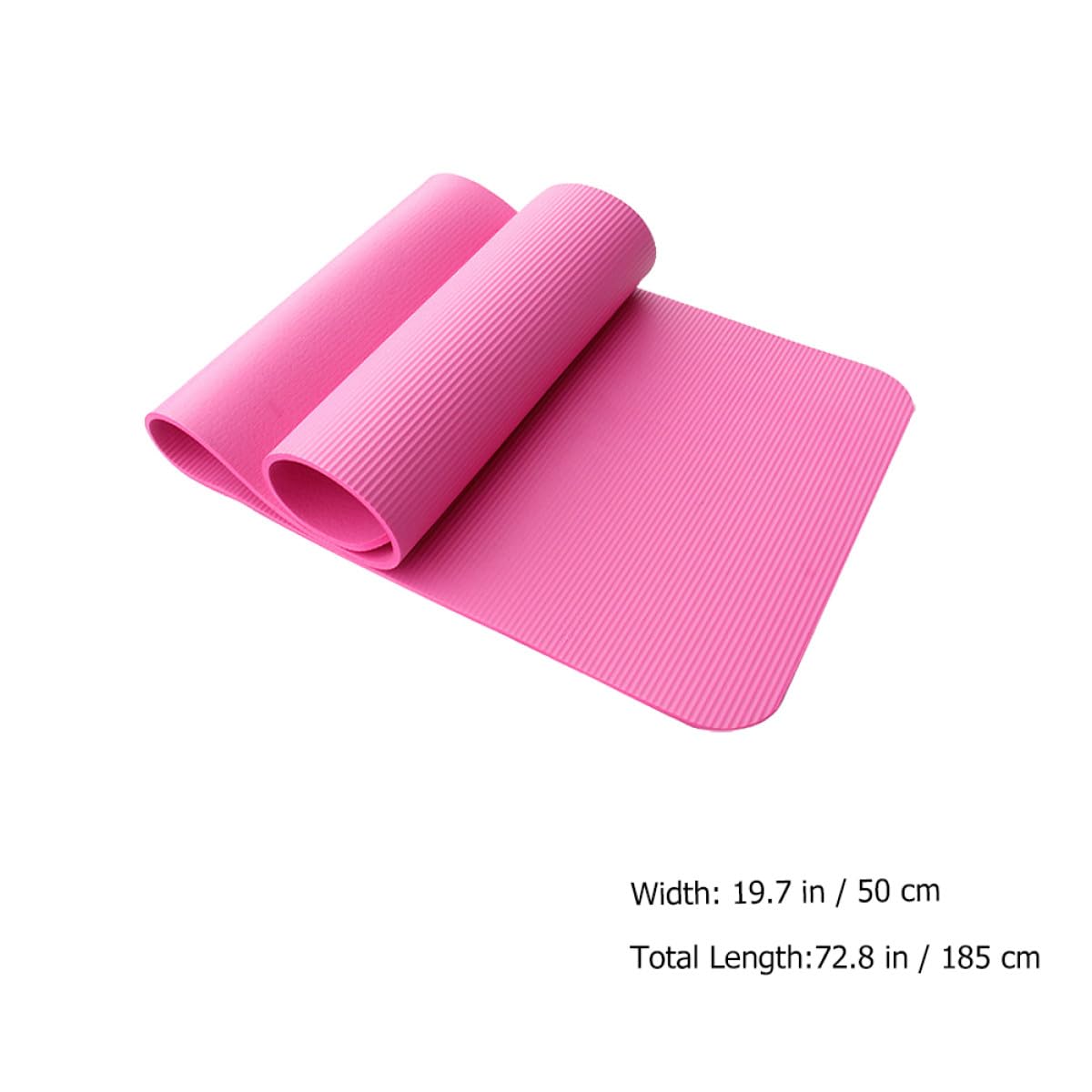 Tappetino Yoga Nbr Spesso Antiscivolo Rosa per Fitness | Ammortizzazione Antiurto, Buona Elasticità, per Stretching e Allenamento a Casa Colore Casuale