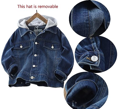 ABALACOCO Boys Basic Coats Denim Jacket Button Down Jeans Jacket Top Jeans Casual Outerwear 5-14T4