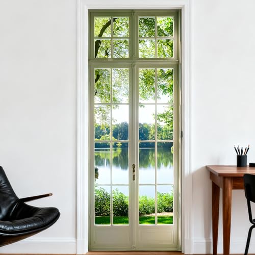 Image of Nuxovilar Lake View Door Stickers Peel Stick PVC 30.3x78.7 Inches