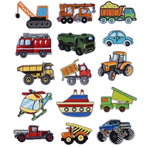 Lot de 15 Patch Thermocollant Vetement,Voiture Écussons Thermocollants,DIY Applique Patchs,Ecusson à Coudre Patches pour Enfant...