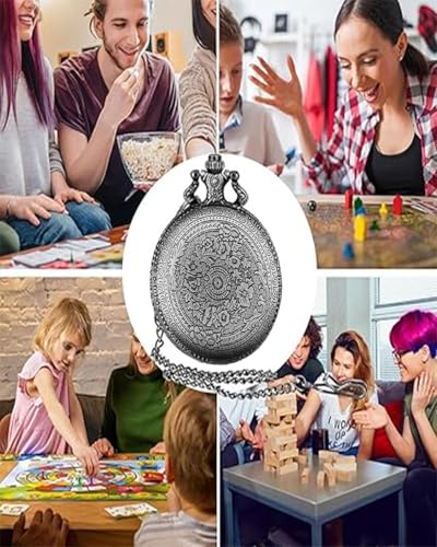 Image of 8 PCS Dice Set, Dice Set for Tabletop RPG+Gear Pocket Watch Case, Polyhedral Dice for Dragons Game, for Ktv Card Games, Magic The Gathering, Role Playing Games