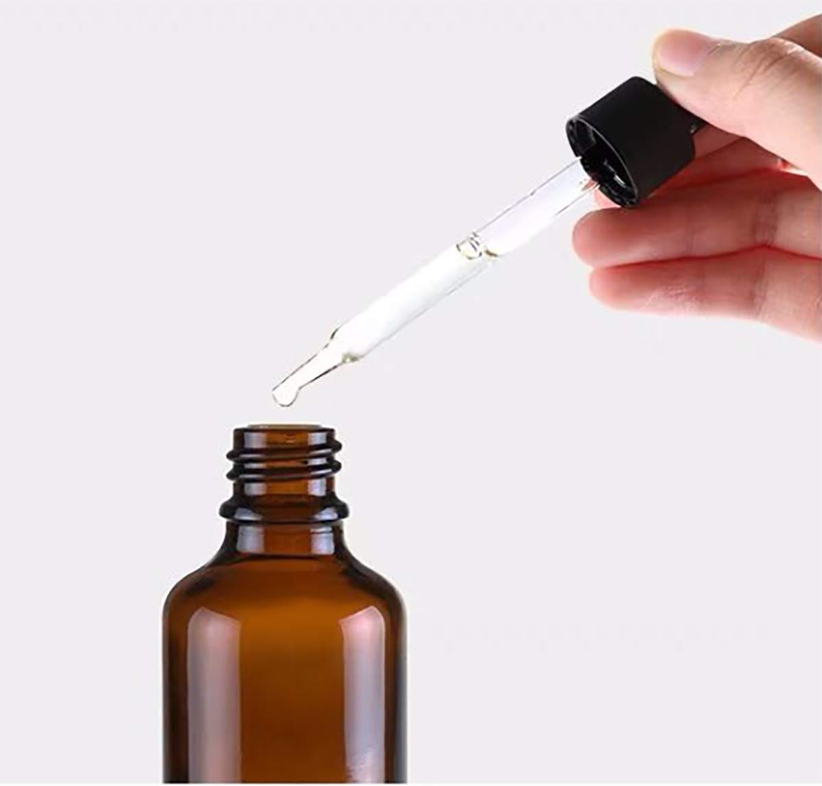 Jucoan 16 Pack Glass Dropper Bottles, 4 oz/120ml Amber Glass Tincture Bottles with Graduated Glass Eye Droppers for Essential Oils, Perfume, Leak Proof Travel Bottles for Liquids