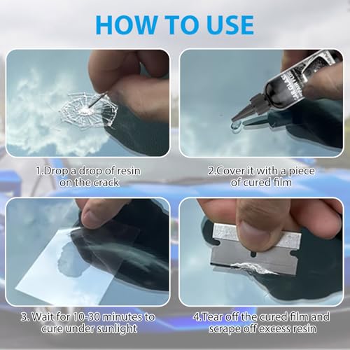 Image of 2PCS Upgrade Car Windshield Crack Repair Kit, Glass Repair Liquid for Cracks Glass Cracks Gone Repair Kit Windshield Repair Kit, Quick Fix Windshield and Glass Repair Tools for Chips and Cracks