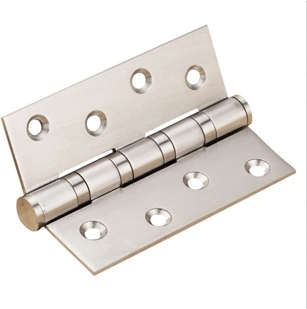 Flush Hinges,Door Hinges,2PCS 4 Inch Ball Bearing Recessed Hinges, Stainless Steel Door Hinges with Screws, for Furniture Closet Doors, Cabinets