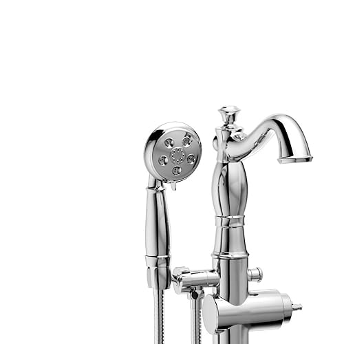 Delta Freestanding Tub Faucet with Hand Held Shower, Chrome Floor