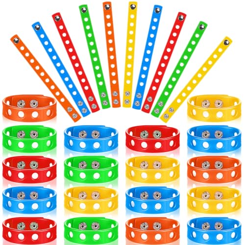 Bracelets à breloques en silicone lot de 60 pour fournitures de fête enfant