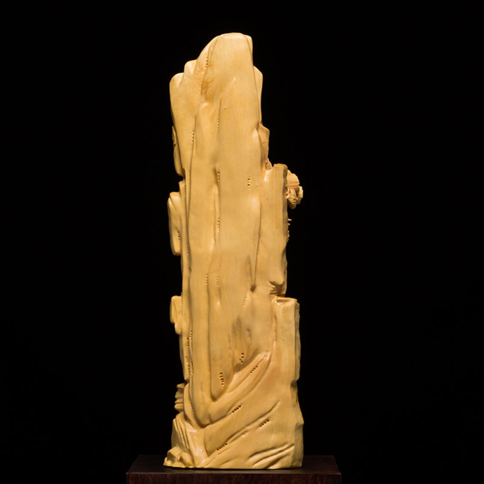 Statua di Buddha zen cinese intagliata a mano in legno di bosso, 23 cm, statuetta da meditazione Arhat seduto