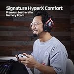 HyperX Cloud Alpha Wireless - Gaming Headset for PC, 300-hour battery life, DTS Headphone:X Spatial Audio, Memory foam, Dual Chamber Drivers, Noise-canceling mic, Durable aluminum frame,Red - Image 5