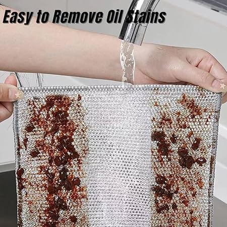 Image of Scrubber for Kitchen (Pack of 20), Scruber, Dish Wash Scrubber, Wire Cleaning Cloth, Non-Scratch Wire Dishcloth, Rags, Cleaning Cloth for Kitchen, Steel Scrub, Dishwash Scrub