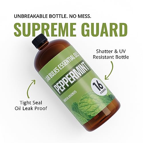 Lab Bulks Peppermint Essential Oil - 16 Ounce Bottle - 2 Pack #TOP7