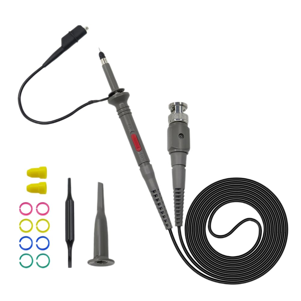 Littimoon P6100 Oscilloscope Probe 100MHz 10x Universal Passive Enhanced Signal Fidelity,for Most Oscilloscopes