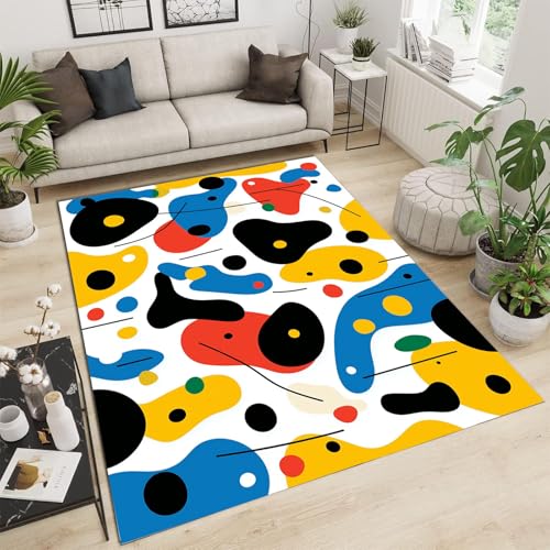 Tapis géométrique multicolore pour salon et salle à manger moderne