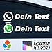 Decus Shop Whatsapp Wunschname, Oil-Slick Folie, Auto-Aufkleber 1 Stück