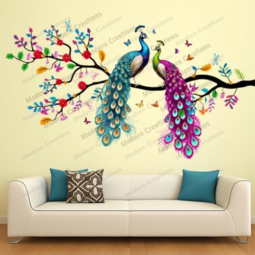 Image of Peacock Decorative Festivals & Occasions Patterns Wall Sticker Wall Decals Big Size Wall Decal Art for Baby & Kids Home (WO-202-new)