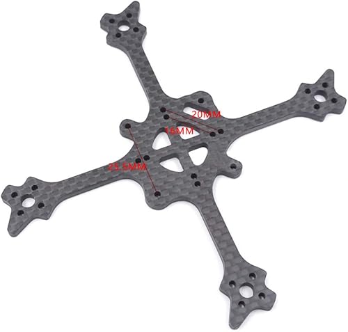 Miniatura 2 de QWinOut Eyas100 - Kit de marco de palillo de dientes de fibra de carbono 3K de 2.559 in con impresión 3D de 0.748 in0.551 in, toldo de cámara para