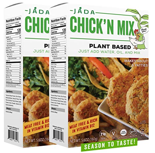 Vegan Chicken Protein - Plant Based Chick'n Mix - Meat Substitute, Soy Free Meatless Products, UNSEASONED, TVP, 5.8oz (2 Pack)