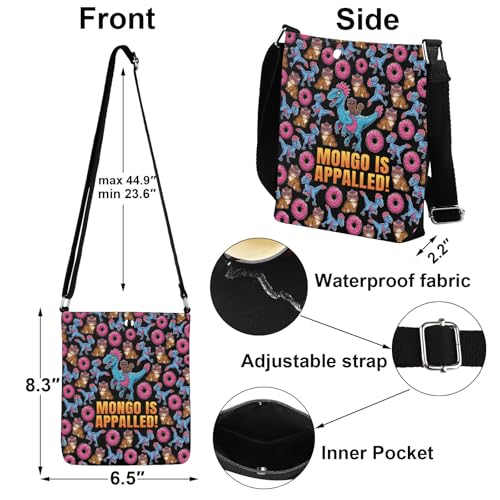 KEYCHIN Princess Donut And Mongo Crossbody Bag Mongo Is Appalled Gifts Donut Cat And Mongo Gifts Book Inspired Shoulder Bag2