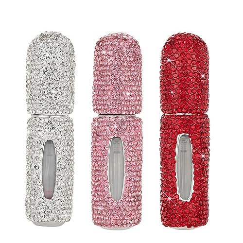 Leadigol Rhinestone Perfume Bottle 5ml Shiny Rhinestone Perfume Spray Bottle Travel Refillable Perfume Atomizer Bottle Portable Mini Spray Dispensers From Bottom