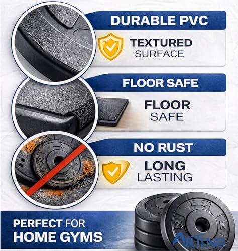 Image of Artino P.V.C Weight Plates, Filled with Concrete, Standard Weights Plates, Set for Weight Lifting, Home Gym Fitness Workout (Online Series) (Adjustable Upto 25 mm Rod) ((2.5Kg X 2Pc)5Kg)