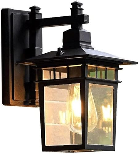 Faroles de pared para exteriores, luz de porche impermeable exterior, lámpara de pared de granja para puerta delantera, garaje, patio, luces de